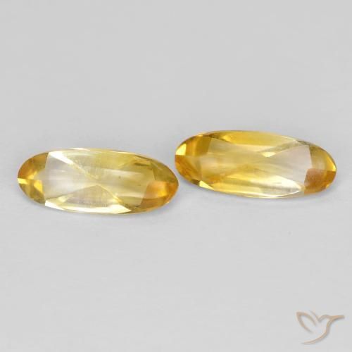 Pedras preciosas de Citrino Ouro natural de 1.53 ct, oval, Transparente