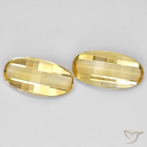 Pedras preciosas de Citrino Dourado natural de 4.91 ct, oval, VVS