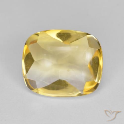 4.80ct Natural ouro brilhante Citrino, Almofada, Transparente