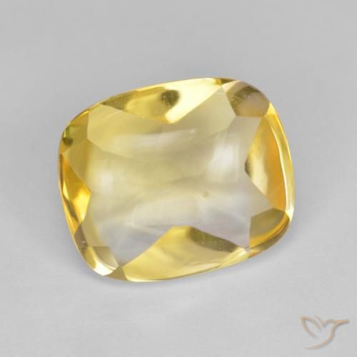 Citrino ouro brilhante Natural 4.80ct, Almofada, Transparente