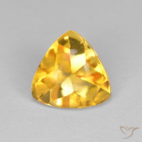1.72ct Natural ouro médio Citrino, Trilhão, Transparente