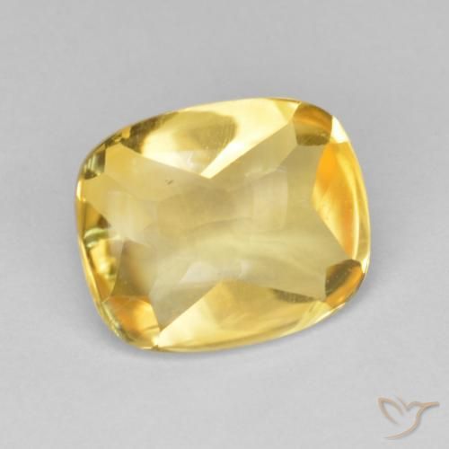 Citrino Dourado Natural 4.96ct, Almofada, Transparente