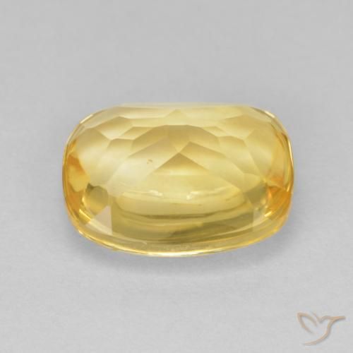 Citrino Dourado Natural 4.96ct, Almofada, Transparente