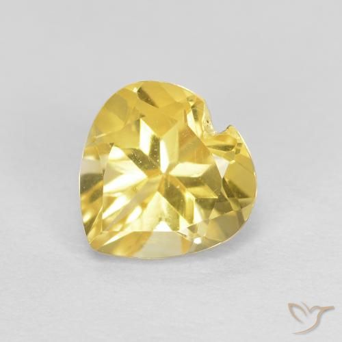 Citrino amarelo médio Natural 0.77ct, Coração, VVS-VS