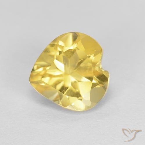 Citrino amarelo médio Natural 0.78ct, Coração, VVS-VS