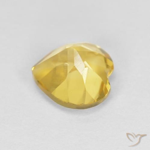 Citrino amarelo médio Natural 0.78ct, Coração, VVS-VS