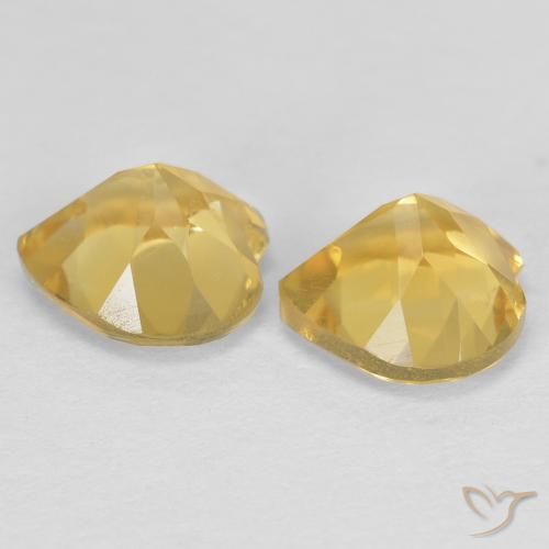 Pedras preciosas de Citrino Laranja Dourada natural de 1.54 ct, Coração, VVS-VS