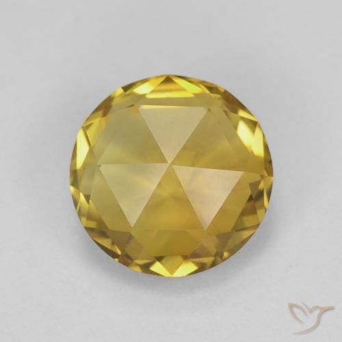 1.77ct Natural Dourado-Laranja Citrino, Redondo, VVS