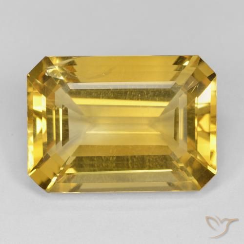 Citrino amarelo de 13,52 quilates, corte octogonal de 18 x 13 mm do Brasil, Photo A