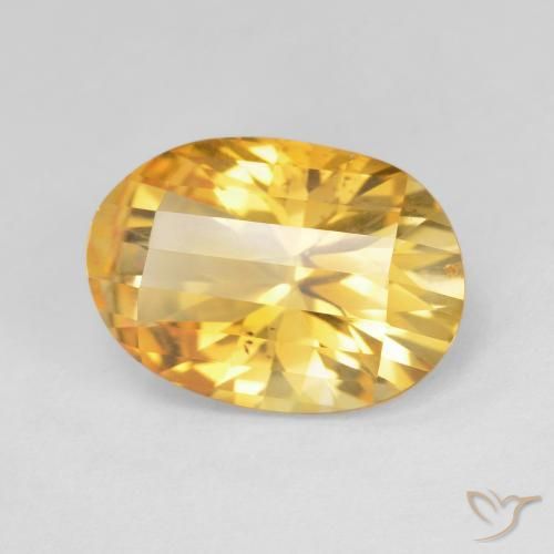 Citrino Dourado Médio-escuro Natural 4.72ct, oval, VVS-VS