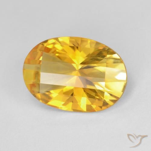 Citrino Laranja Dourado Profundo Natural 4.69ct, oval, VVS-VS