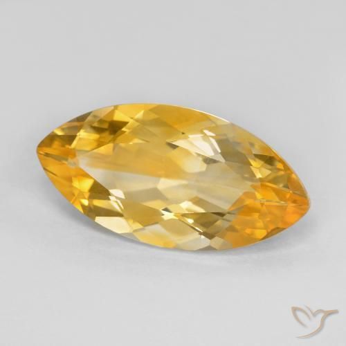 Citrino Dourado médio Natural 7.42ct, Marquesa, VVS