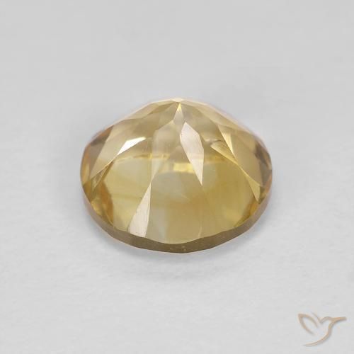 Citrino amarelo médio Natural 1.39ct, Redondo, VVS