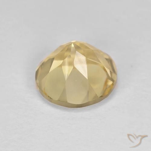 Citrino amarelo quente Natural 1.35ct, Redondo, VVS