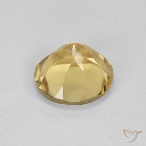 Citrino amarelo médio Natural 1.32ct, Redondo, VVS
