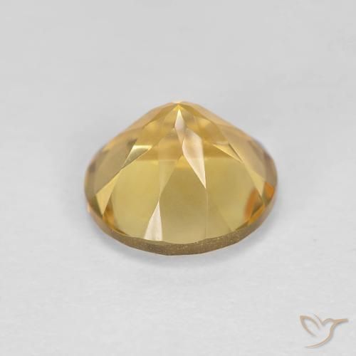 Citrino amarelo médio Natural 1.32ct, Redondo, VVS
