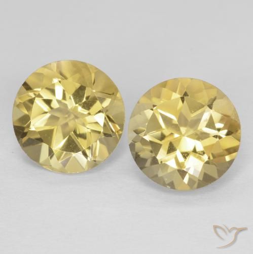 2.37ctw Natural Amarelo Terroso Claro Citrino, Redondo, VVS-VS
