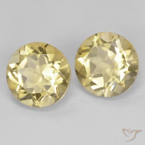 Pedras preciosas de Citrino Luz Dourada natural de 2.55 ct, Redondo, VVS-VS