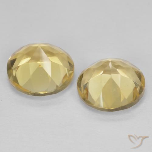 Pedras preciosas de Citrino Luz Dourada natural de 2.55 ct, Redondo, VVS-VS