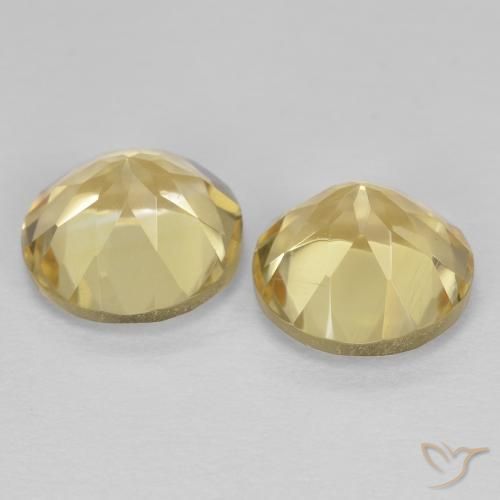 Pedras preciosas de Citrino Luz amarela natural de 2.53 ct, Redondo, VVS-VS