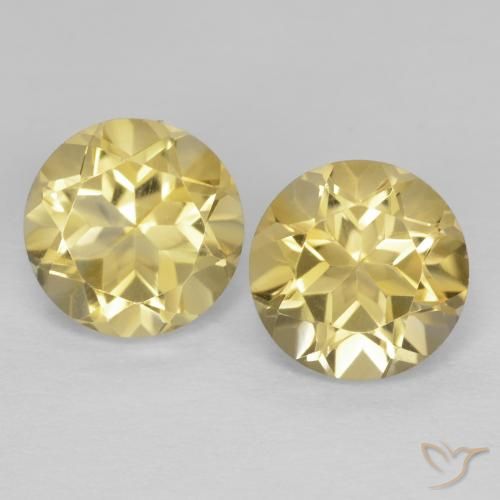 2.54ctw Natural Amarelo Dourado Claro Citrino, Redondo, VVS