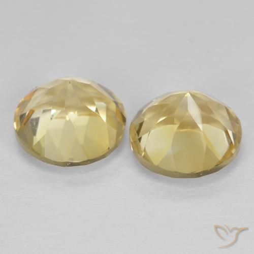 Pedras preciosas de Citrino Amarelo Dourado Claro natural de 2.54 ct, Redondo, VVS