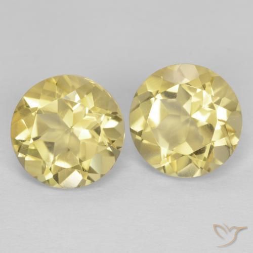 Pedras preciosas de Citrino Amarelo Dijon muito claro natural de 2.57 ct, Redondo, VVS