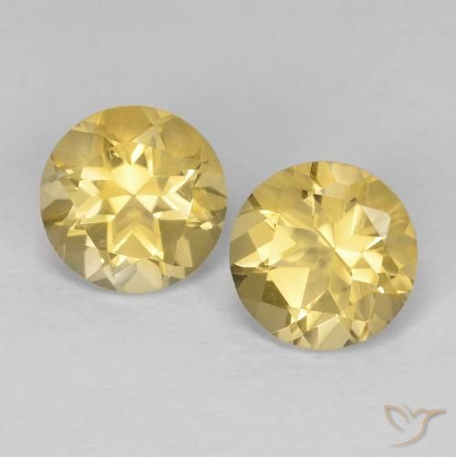 2.52ctw Natural Luz amarela Citrino, Redondo, VVS