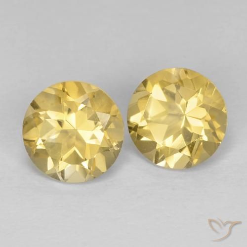 Pedras preciosas de Citrino Luz amarela natural de 2.52 ct, Redondo, VVS