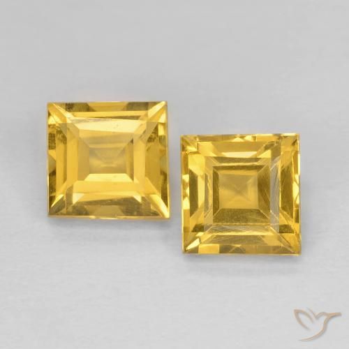 2.18ctw Natural Dourado Citrino, Quadrado, VS