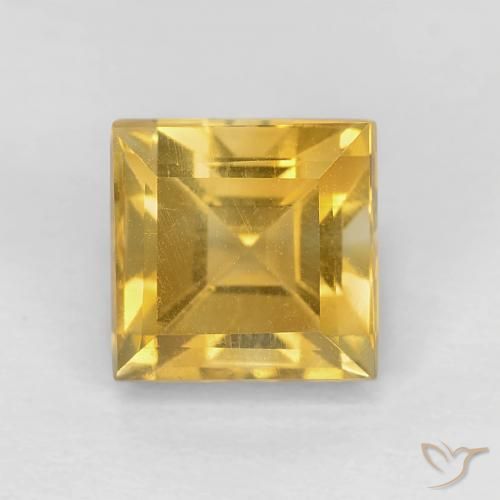 1.40ct Natural Ouro Citrino, Quadrado, VVS-VS