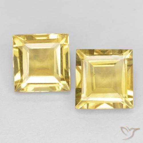 2.06ctw Natural Dourado Citrino, Quadrado, VS