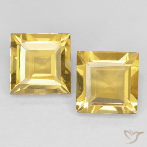 2.04ctw Natural Dourado Citrino, Quadrado, VS