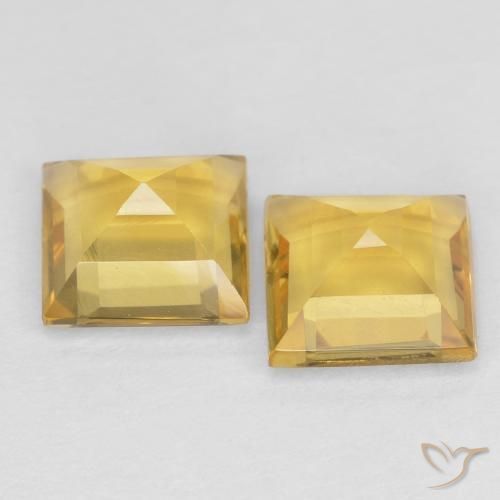 Pedras preciosas de Citrino Dourado natural de 2.04 ct, Quadrado, VS