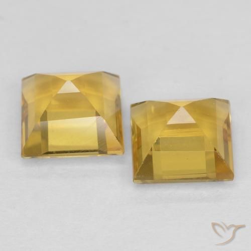 Pedras preciosas de Citrino Laranja Dourada natural de 2.03 ct, Quadrado, Opaco