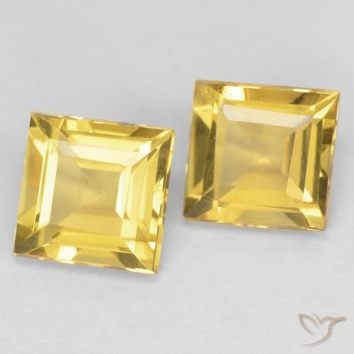 Pedras preciosas de Citrino ouro brilhante natural de 2.03 ct, Quadrado, VS