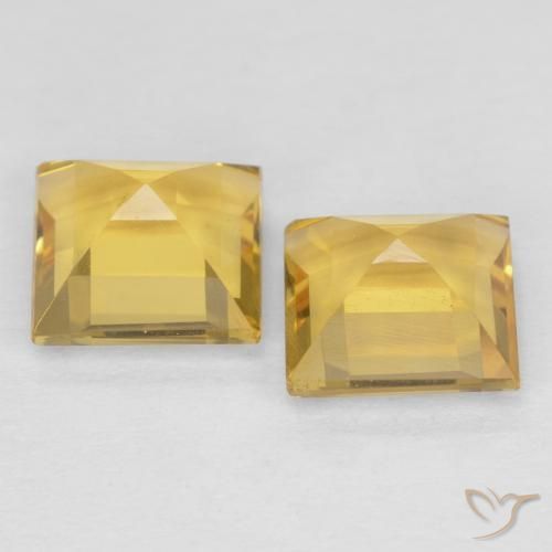 Pedras preciosas de Citrino ouro brilhante natural de 2.03 ct, Quadrado, VS