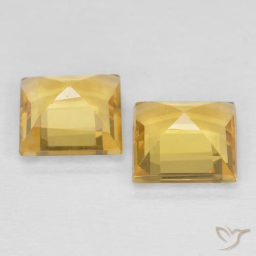 Pedras preciosas de Citrino ouro amarelado natural de 1.77 ct, Quadrado, VS