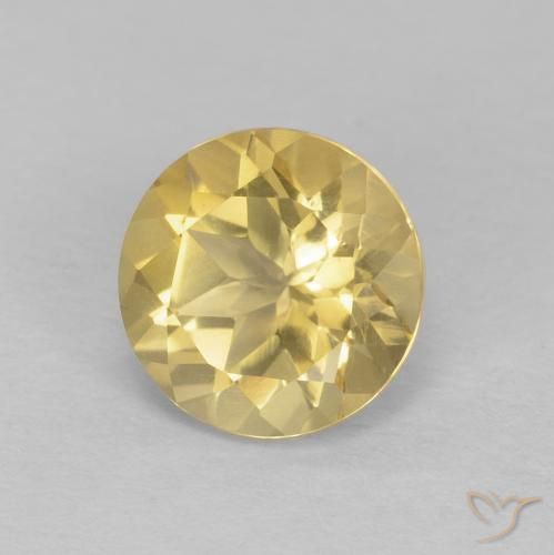 Citrino Luz amarela Natural 1.36ct, Redondo, VVS