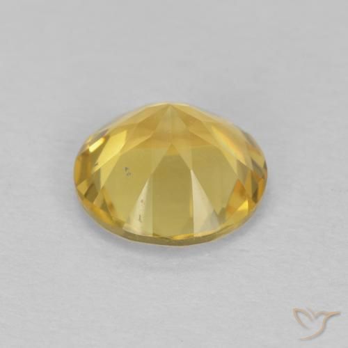 Citrino Amarelo Dourado Claro Natural 1.13ct, Redondo, VVS