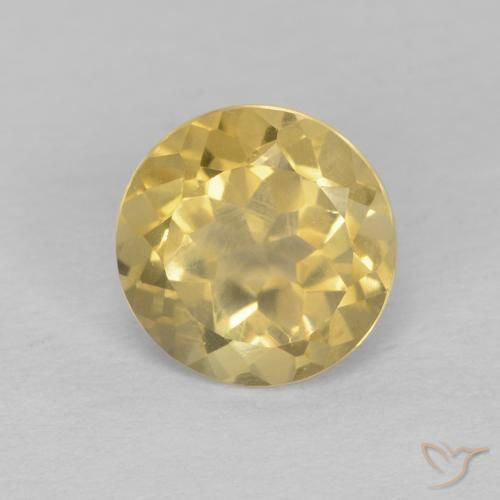 1.31ct Natural Luz amarela Citrino, Redondo, VS