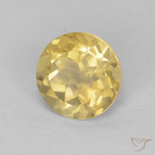 Citrino Luz amarela Natural 1.31ct, Redondo, VS