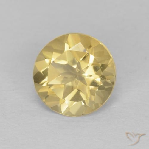 1.19ct Natural Luz Dourada Citrino, Redondo, VVS