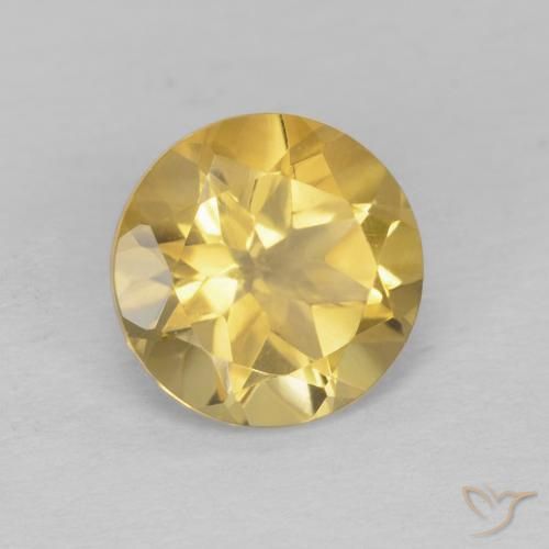 Citrino Luz Dourada Natural 1.24ct, Redondo, VVS