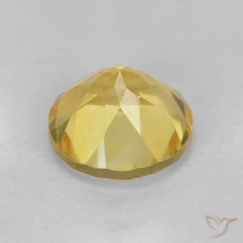Citrino Amarelo Dourado Claro Natural 1.30ct, Redondo, VVS