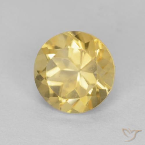 Citrino Luz amarela Natural 1.36ct, Redondo, VVS-VS