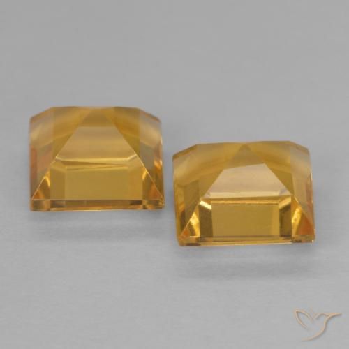Pedras preciosas de Citrino ouro médio natural de 2.15 ct, Quadrado, VS