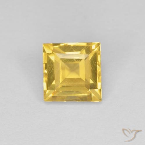 1.06ct Natural Dourado Citrino, Quadrado, VVS-VS