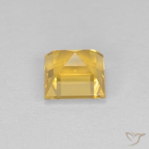 Citrino amarelo médio Natural 1.09ct, Quadrado, VVS-VS