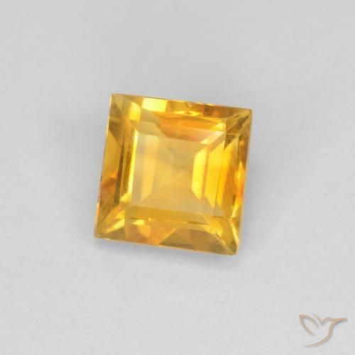 Citrino ouro brilhante Natural 1.11ct, Quadrado, VS